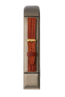 Brown Double Bead Leather Strap